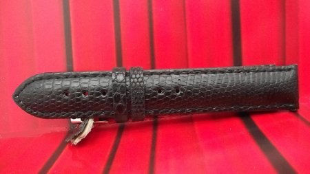 Genuine Lizard strap for Cartier models in 18mm , Black
