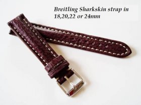 Breitling Sharkskin strap in dark Blue, buckle