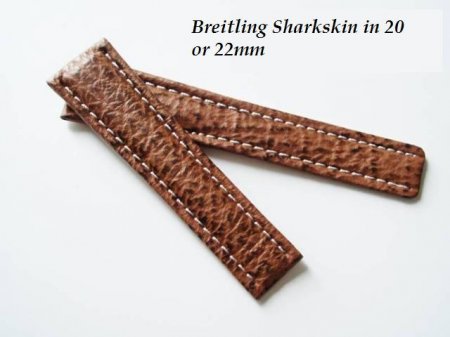 Breitling Sharkskin strap in Honey, Deployant
