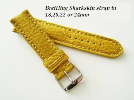 Breitling Sharkskin strap in Yellow, buckle