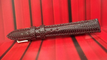 Genuine Lizard Strap for Cartier models in 16mm , Burgandy