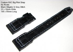 IWC BIg Pilot black strap in Alligator