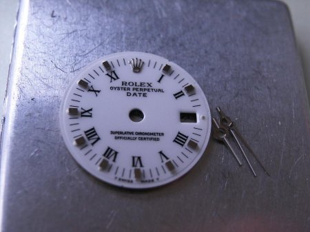 Rolex Lady-date dial in white