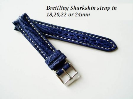 Breitling Sharkskin strap in dark Blue, buckle