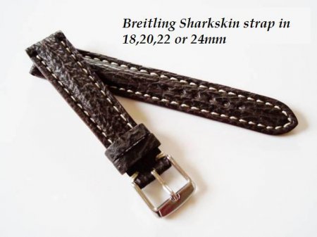Breitling Sharkskin strap in dark Brown, buckle