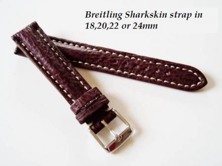 Breitling Sharkskin strap in Claret, buckle