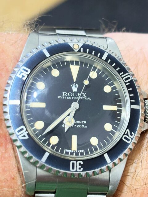 Lovely Creamy Maxi arrives . Aka The Lolipop if you know about these types of things . 5513 on its original 93150. A beauty 😛😛#rolexvintage #rolexsubmariner #rolex5513 #rolexdiver #rolexvintagewatch